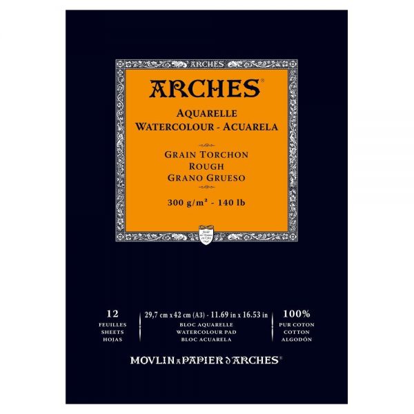 Papel acuarela Arches 12 grueso 300 gr A3