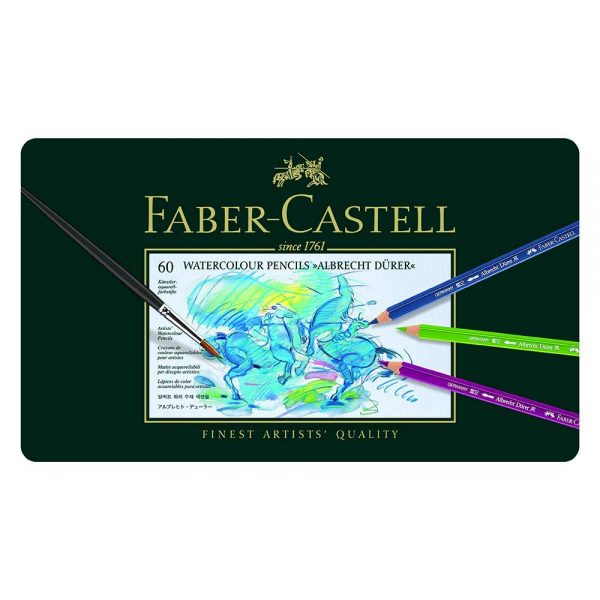 Faber Castell - Albrecht Dürer - Estuche de metal con 60 ecolápices acuarelables