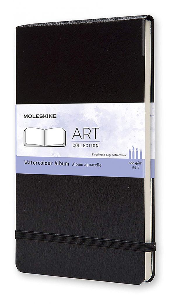 Moleskine Art Plus - Cuaderno de tapas duras para acuarela Dim. 5 x 8.25 cm  Color: Negro