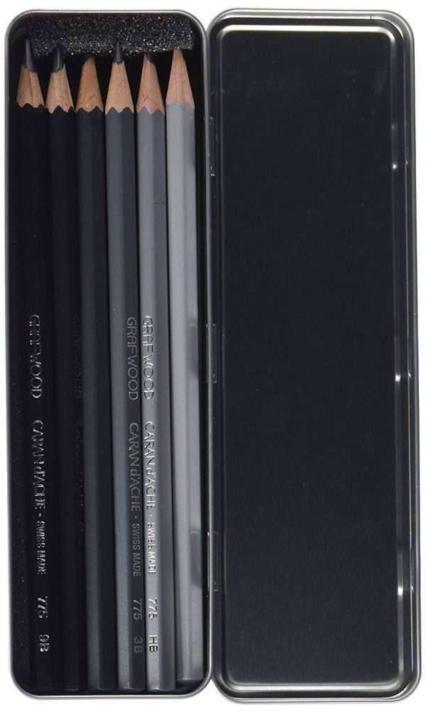 Caran d'Ache Graphite Line Caja metal 6 lápices grafito