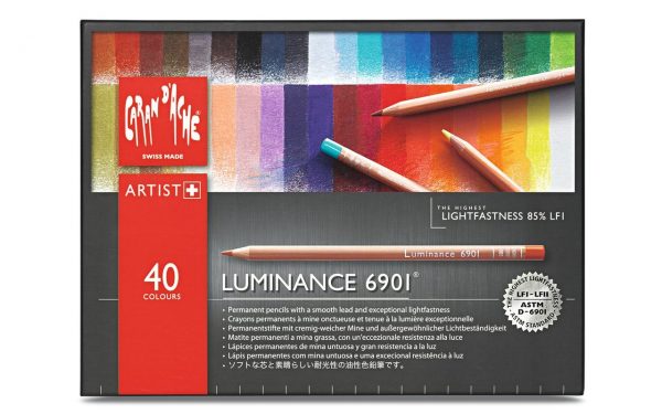 Caran d'Ache Luminance 6901 - Set de 40 lápices de colores