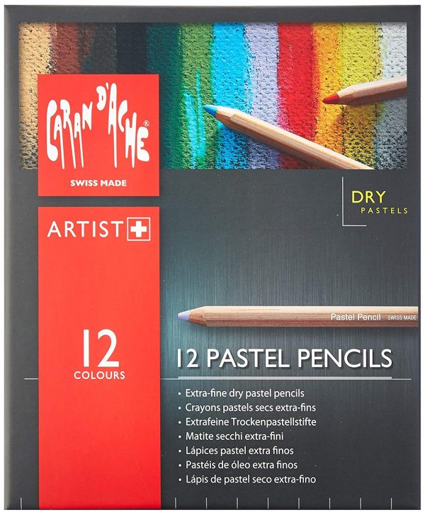 Caran D'Ache Pastel Caja lápices pastel 12 colores.