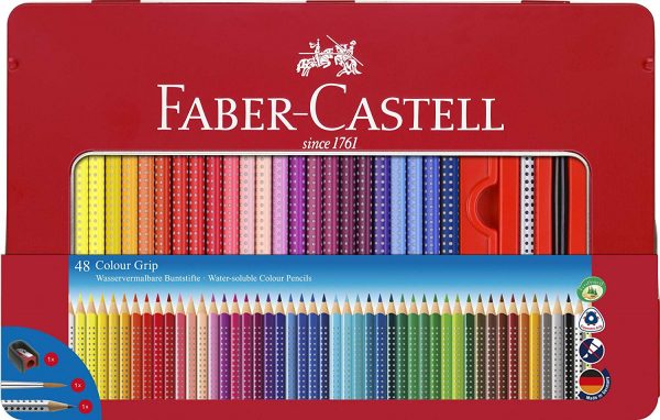 Faber-Castell Grip 48 lápices, grafito, pincel, afilador