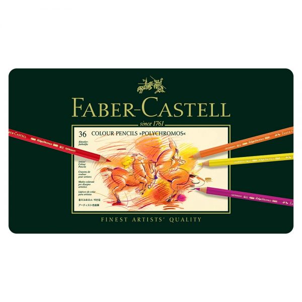 Faber-Castell Polychromos - Caja metal con 36 colores