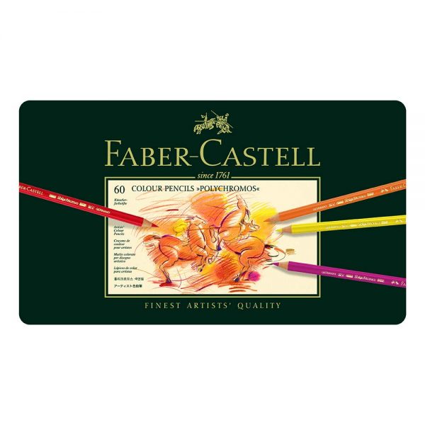 Faber-Castell Polychromos - Caja metal con 60 colores.