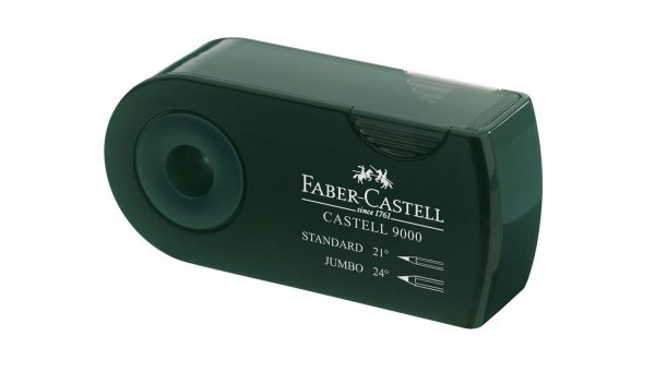 Faber-Castell 582800 – Sacapuntas doble (9000, color verde) - Imagen 2