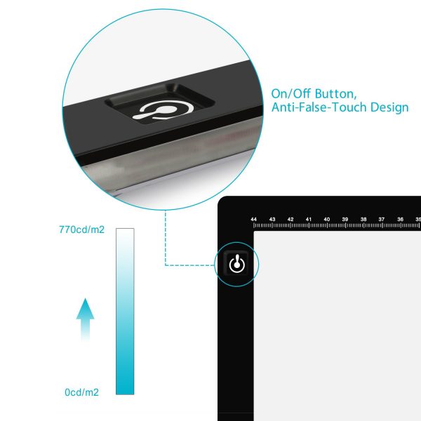 Huion LA3 - Caja de Luz LED, Iluminación Ajustable, Marco Negro - Imagen 2