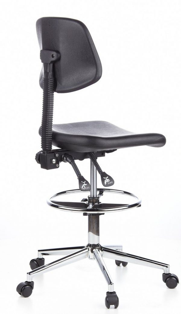 hjh OFFICE 665130 TOP WORK 24 Silla de trabajo y oficina, negro - Imagen 2