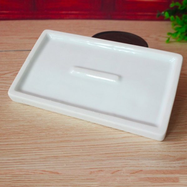 KAIMENG Paleta de Cerámica 10-Well Bandejas de Pintura de Paleta Pintura Bandeja Mezcla Cerámica Bandejas Mezcladoras (Blanco) - Imagen 3