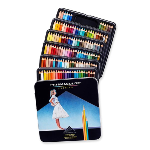 Prismacolor Premier - Caja metálica de 132 lápices de colores.